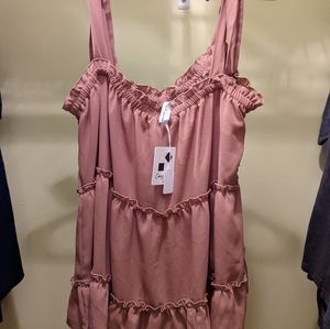 Flowy blush tank top